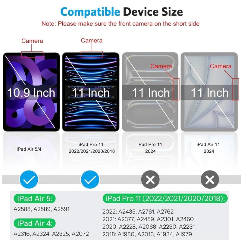 Image of Screen Protector for Apple iPad Air 4th / 5th Gen 10.9 inch & iPad Pro 11 inch, |1 Pack| HD Clear Flexible PET Film, 9H Hardness, Anti-Scratch, Bubble-Free Install (Not Tempered Glass)