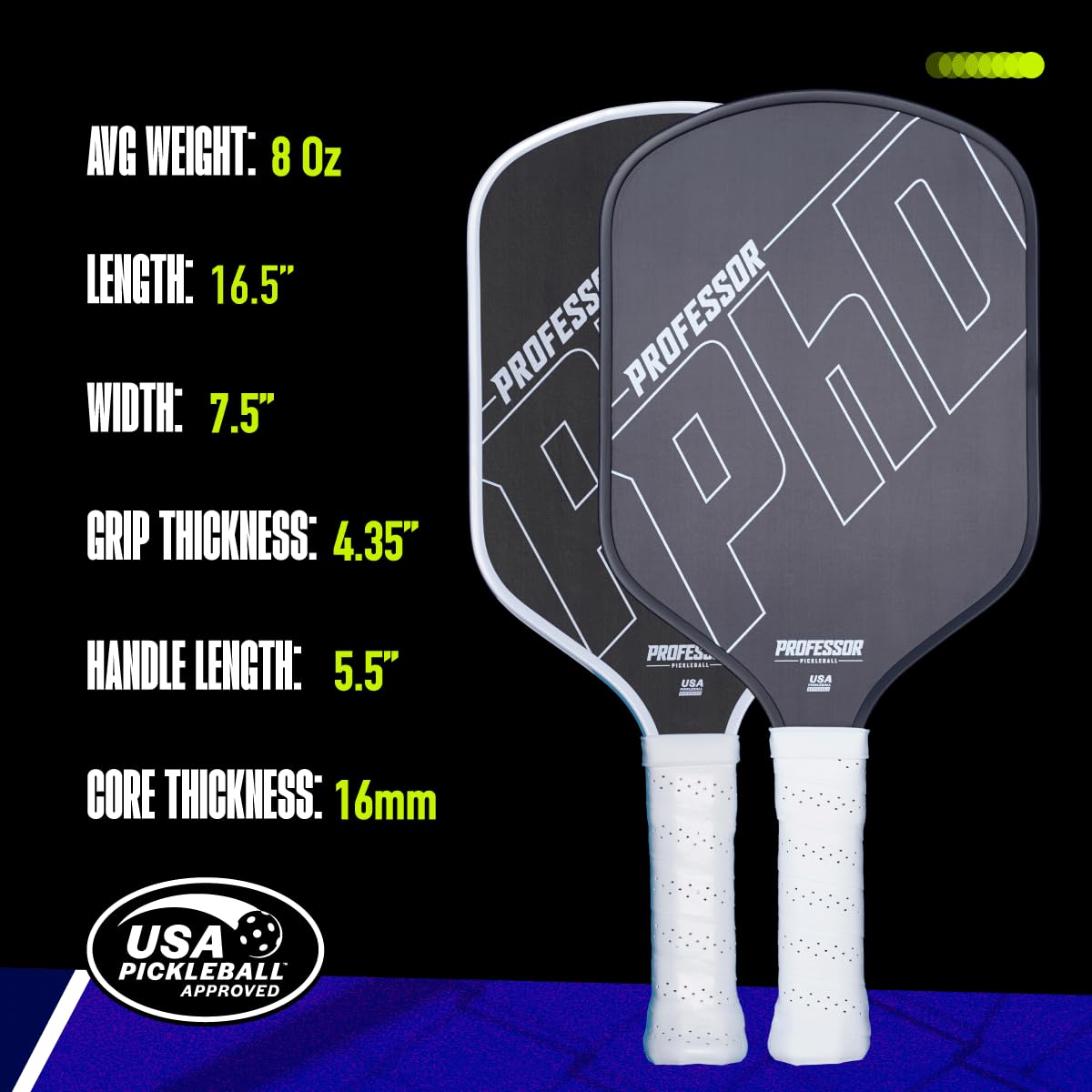 Amazon.co.jp: Professor PhD ローカーボンファイバー ピックルボール