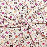 Hochwertiger Jersey mit einem tollen Blumenmotiv - PREMIUMQUALITÄT - Der Stoff behält auch nach vielen Waschgängen seine Form und seine Farben.