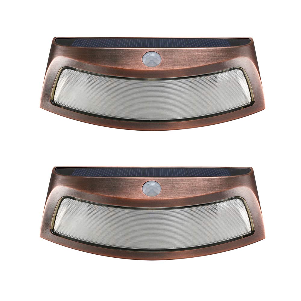 Zestaw 2 lamp solarnych 8 LED Zewnętrzne kinkiety Solar Smile, bezpieczeństwo bezprzewodowe Lampki schodowe Lampki nocne — automatyczne wyłączanie — do schodów, ogrodu, drzwi, ściany zewnętrznej