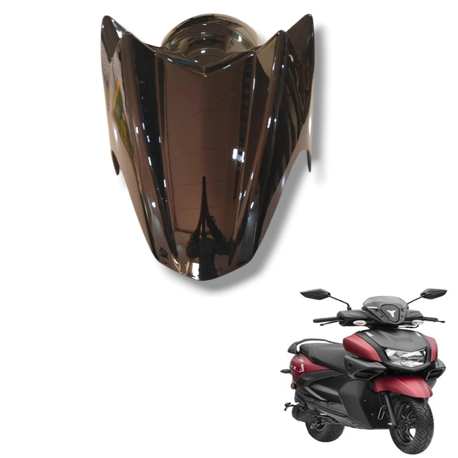 AeroParts Bike Front 01-Mudguard/Front Mud Guard Black 2 Suitable for Yamaha RAY ZR - Review, Price and Buying Guide