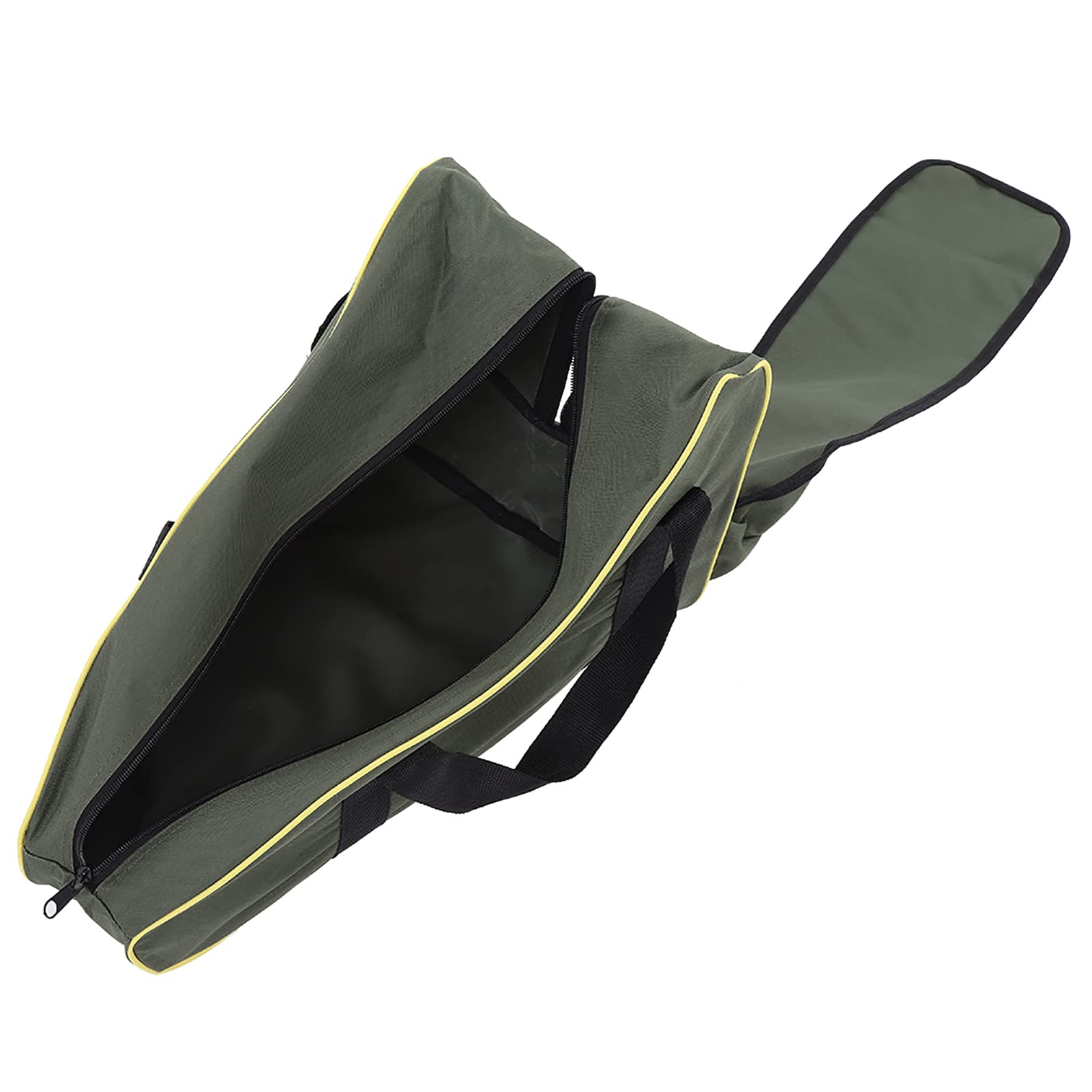 Sac de Rangement pour Outils de Jardin en Toile Oxford, Portable, Vert, 100x29x23 cm, pour Tronçonneuse et Tondeuse à Gazon, avec Compartiments Multiples