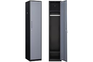 One Door Tall Metal Staff Lockers with Shelf - 72 Inches Storage...