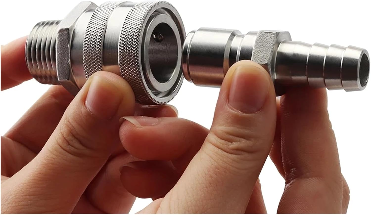 Brewing Accessories Stainless Steel 304 Homebrew Beer Quick Disconnect Set Ball Lock Style Fitting 1/2" Barb and 1/2" NPT Fast Connector Home Brewing Brewing Accessories(Red)
