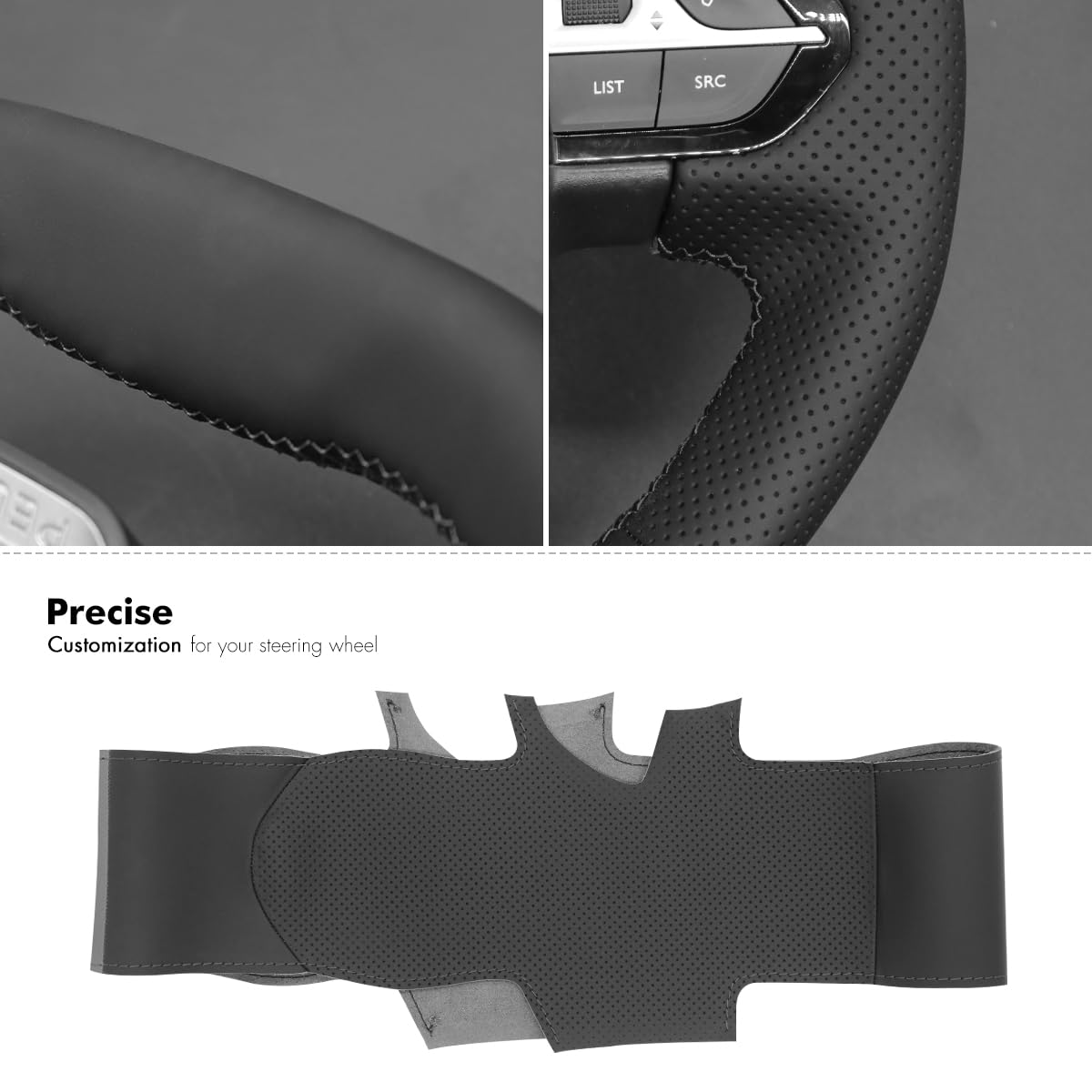 Funda De Volante MEWANT Para Peugeot - Cuero Sintético, Costura A Mano, Para Modelos 208, 308, 3008, 508, 5008, Partner, Rifter