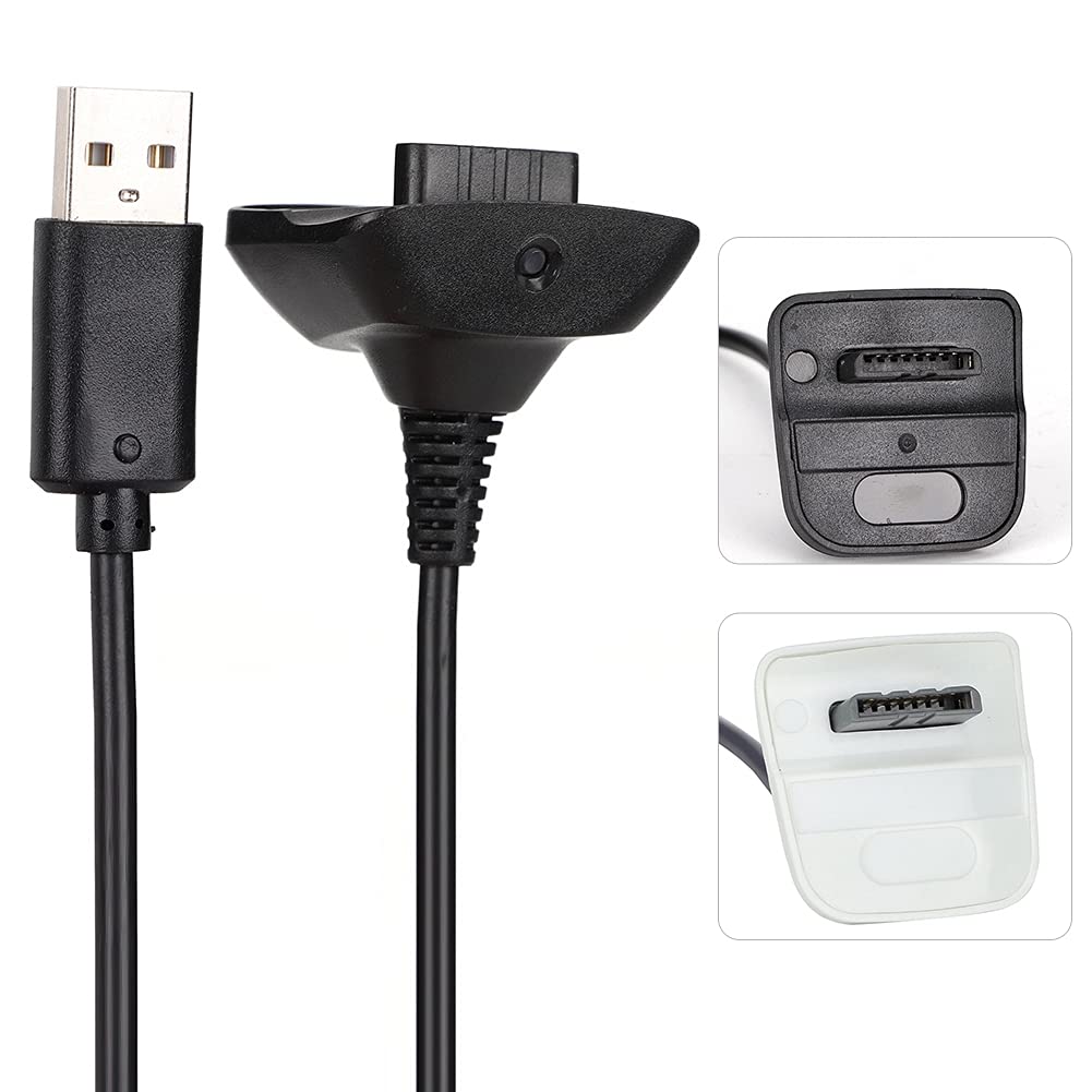 ciciglow Cable Cargador para Controlador 360 - Cable de Carga ABS de Carga Rápida 2 en 1 de 1,5 M, Cable de Carga con Cable para Controlador 360(Negro)