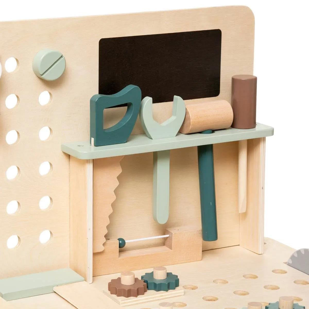 Paris Prix Atmosphera for Kids - Établi de Bricolage Enfant Forêt 75cm Beige & Vert
