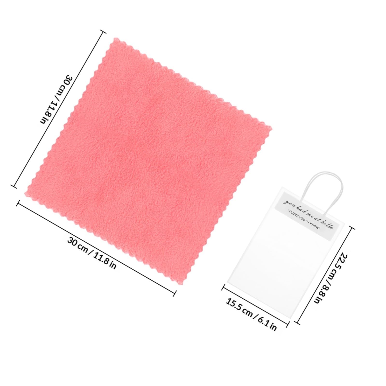 Serviette Visage D’ours Douce et Portable 12 Pièces en Polaire Corail
