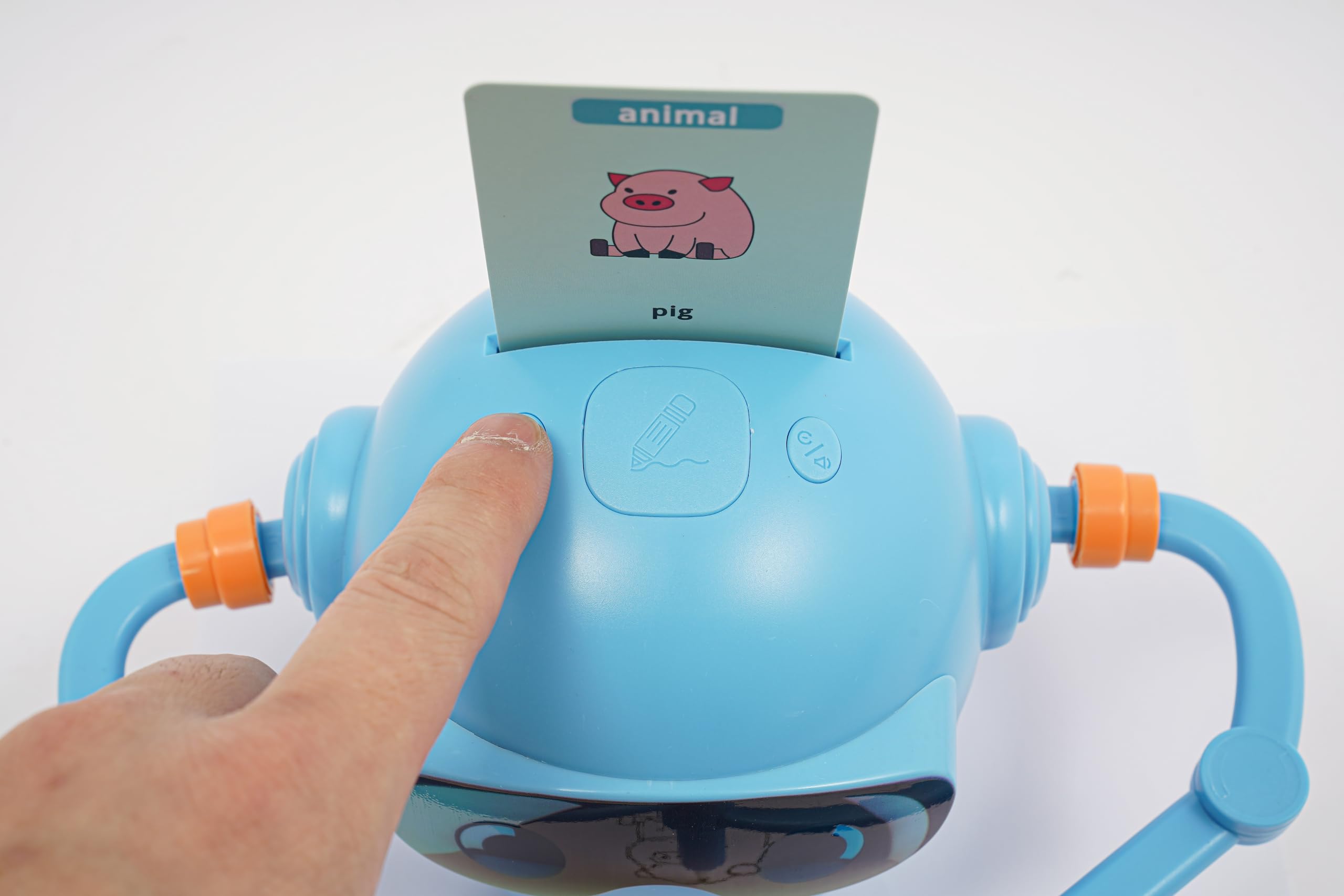 Robot de dibujo para niños, juguetes educativos para dibujar | con 100 tarjetas y 12 lápices de colores, función de dibujo automático, material ABS azul, para niños de 3 a 10 años