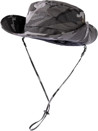 Miniatura 8 de Gran tamaño XL XXL Gran ala ancha impermeable UPF 50+ cubo sol verano viajes pesca senderismo pescador sombrero barbilla desmontable