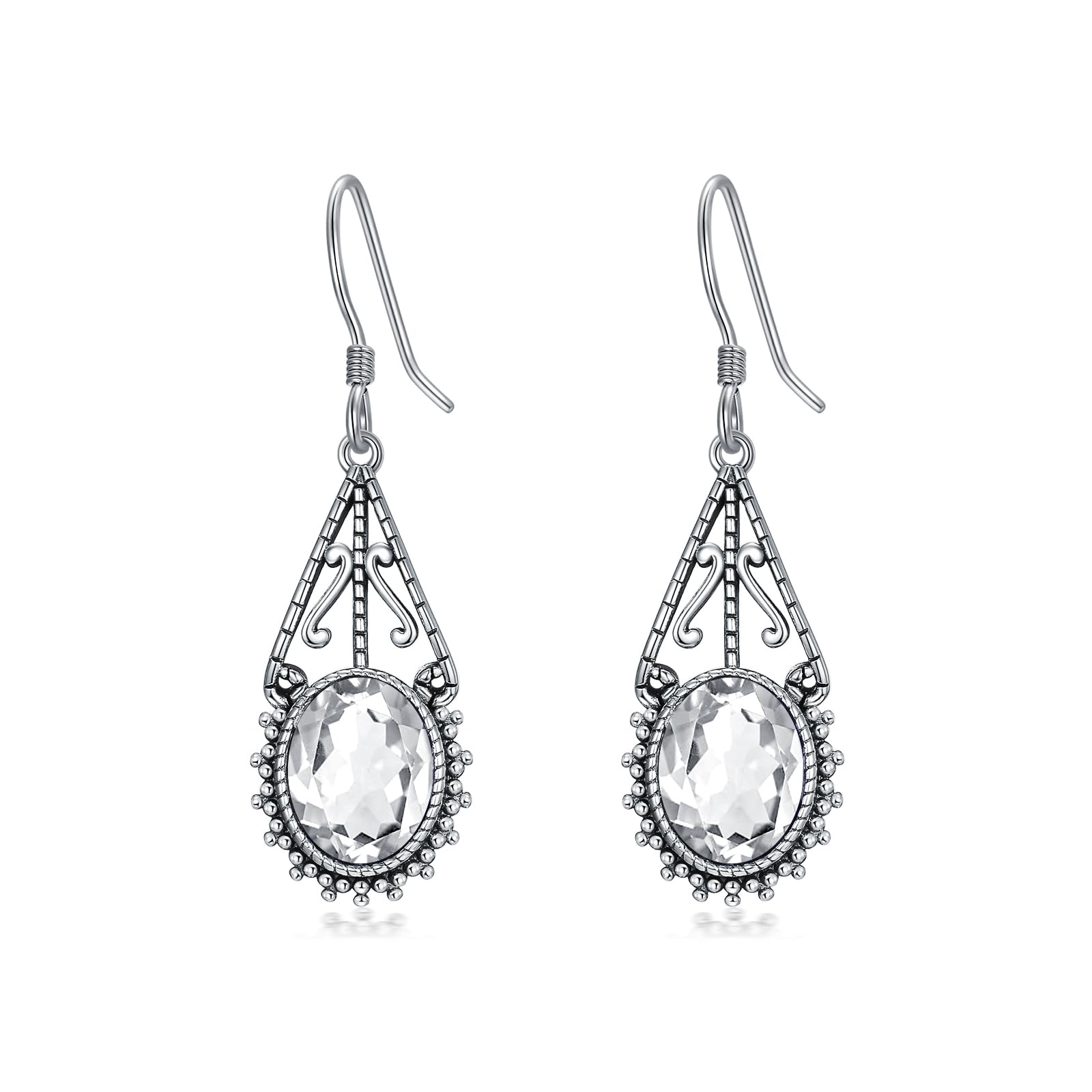 Boucles d'oreilles argent 925 vintage au filigrane d'exception - 6