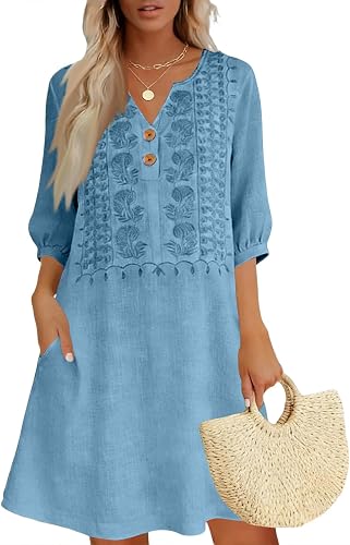 Womens Summer Dresses Maxi for Women Spring Cocktail Loose Solid Midi Sundress W