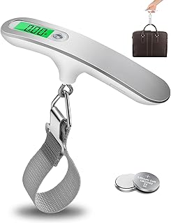 Precision Luggage Scale Portable Digital Luggage Weight Scale Handheld Low Battery Indicator Electronic Hanging Scale Max 50 kg/110lb for Suitcase Travel Home Fishing Shopping