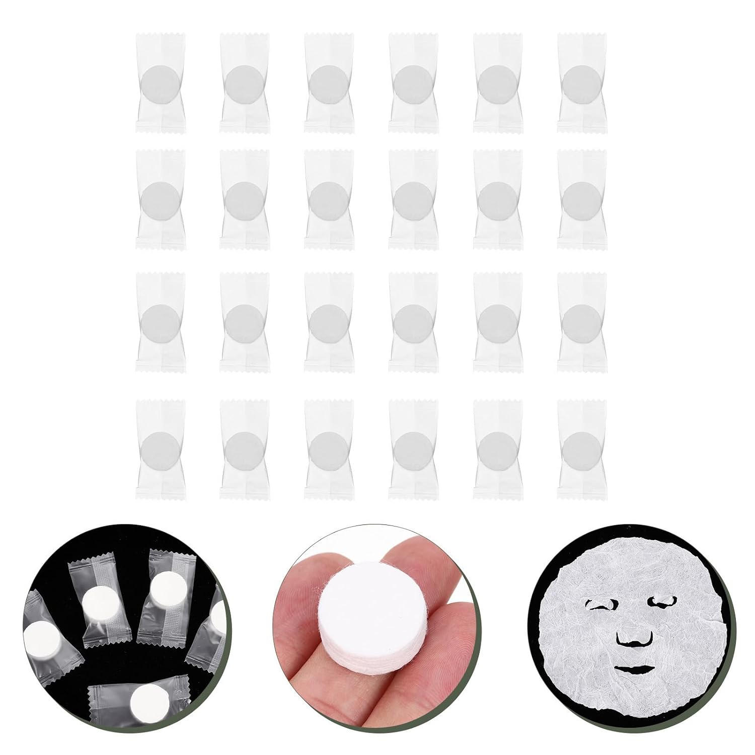 100pcs Disposable Compressed Facial Mask Paper for DIY Beauty Skin Care, Cotton Material with Strong Water Absorption, Mild and Soft for Home DIY Face Use