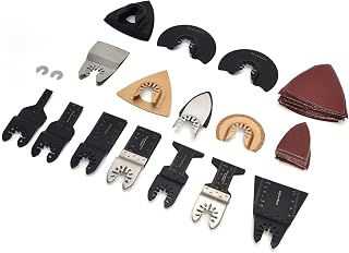 Oscillating Multi Tool Blades, 25pcs High Carbon Steel Saw Kit for | Complete Oscillating Tool Blade Set With 25 Pieces Including High Carbon Steel Straight Saw Blades And Alloy Cutters