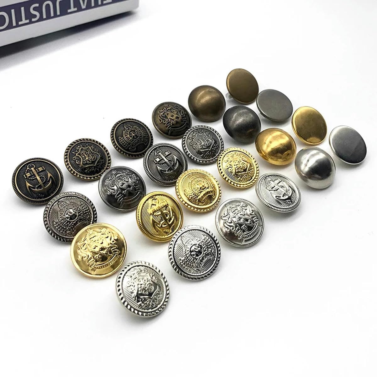 10st 15/18/20/23/25 mm gouden gouden kleur metalen knoppen kledingstuk jas naaien accessoires knoppen voor kleding ambachten-No20-25mm