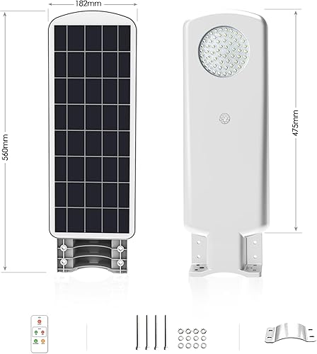 Miniatura 5 de Farolas solares impermeables para exteriores, iluminación de patio al aire libre del atardecer al amanecer con sensor de movimiento, control remoto,