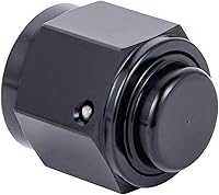 Vista 3 de 8AN - Adaptador de tuerca de enchufe hembra de aluminio, color negro, 2 unidades (8AN 2 unidades)