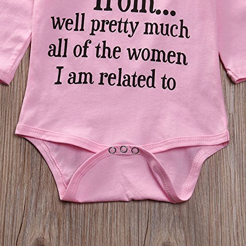 Newborn Infant Baby Girls Cotton Bodysuit Funny Letter Print Romper Jumpsuit Clothes Outfits #TOP5