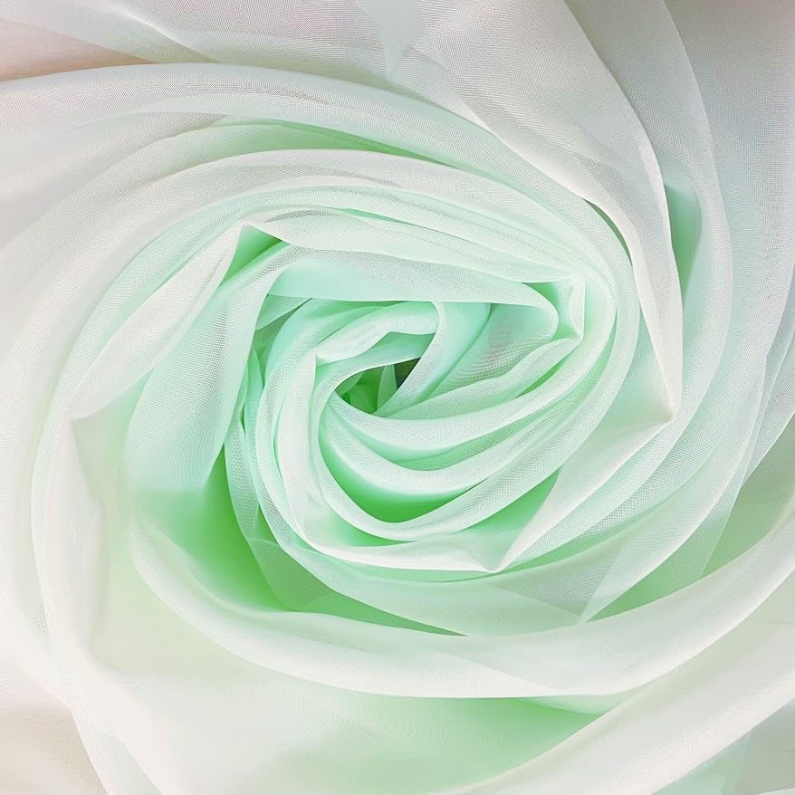 Megachest Wedding Voile Fabric 58 Inches Wide DIY Material (Mint, 10 Meters Long) — image 1