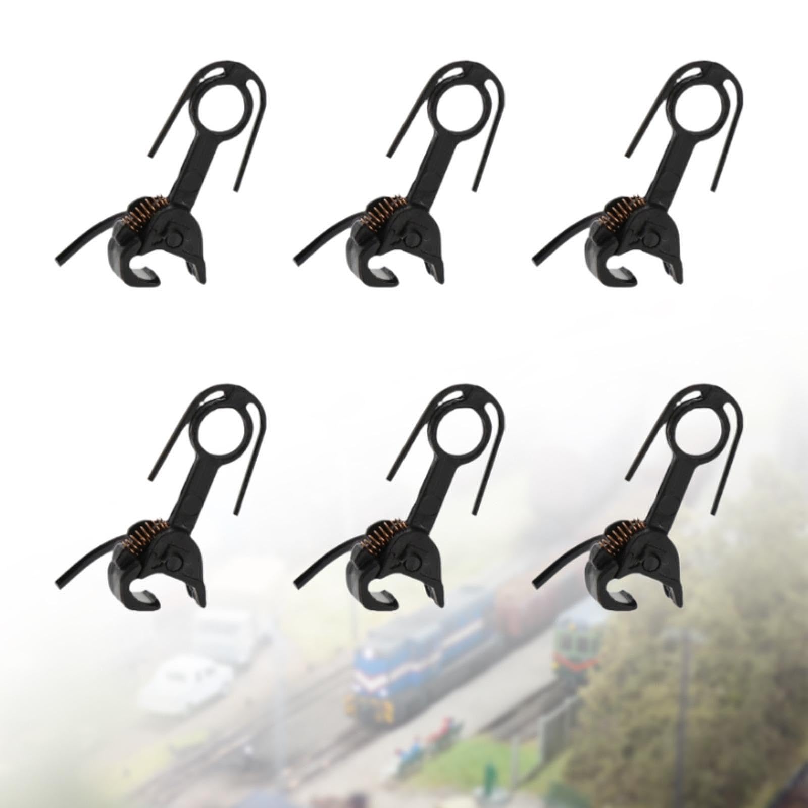 DYNWAVE Universal Hook Parts Model Train Coupler Set Portable Professional Train Coupler Hook for 1:87 DIY Accs, 6 Pieces