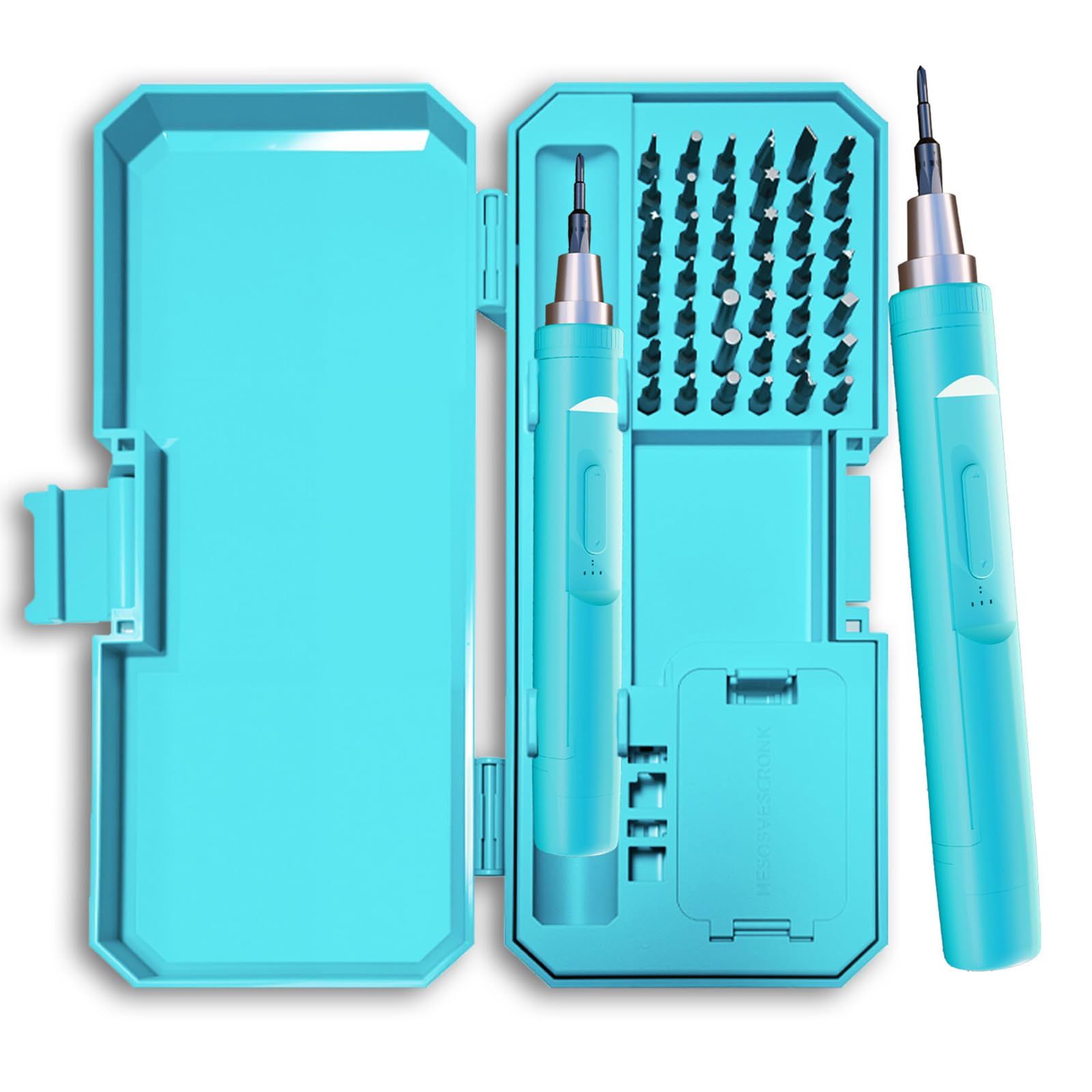 Rgybao Blue Multipurpose Electric Screwdriver Set 42 In 1 With Reversible Feature Bits For Various Repair Applications Electric Screwdriver