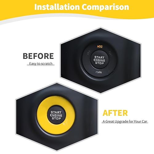 Miniatura 9 de RT-TCZ Para Wrangler JL Push Start Stop Button Cover Trim Calcomanía para Jeep Wrangler JL JLU Gladiator JT 2018 Up Purple Interior Accesorios