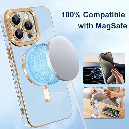 Miniatura 6 de KANGHAR Magnetic Phone Case for iPhone 15 Pro Max Case Cute Butterfly Plating Electroplated Luxury CaseCompatible with MagSafe Slim Shockproof Phone