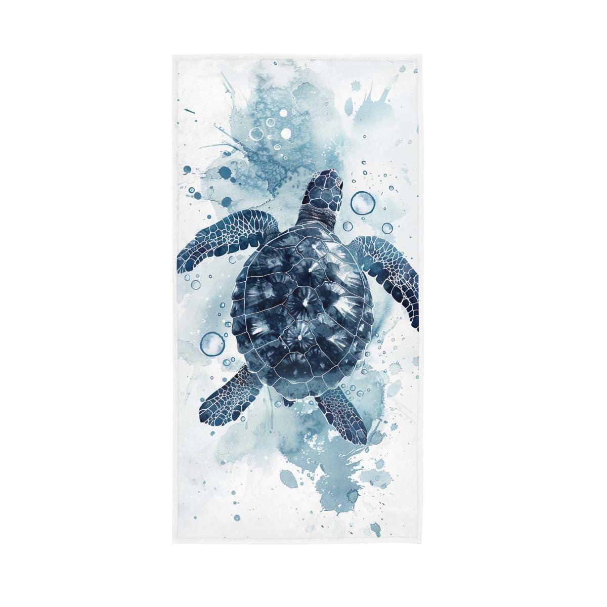 LSRCPD Turtle Swimming in Ocean Hand Towels, Multipurpose Soft Towels for Hand, Face, Hair, Bath 15 x 30 Inches
