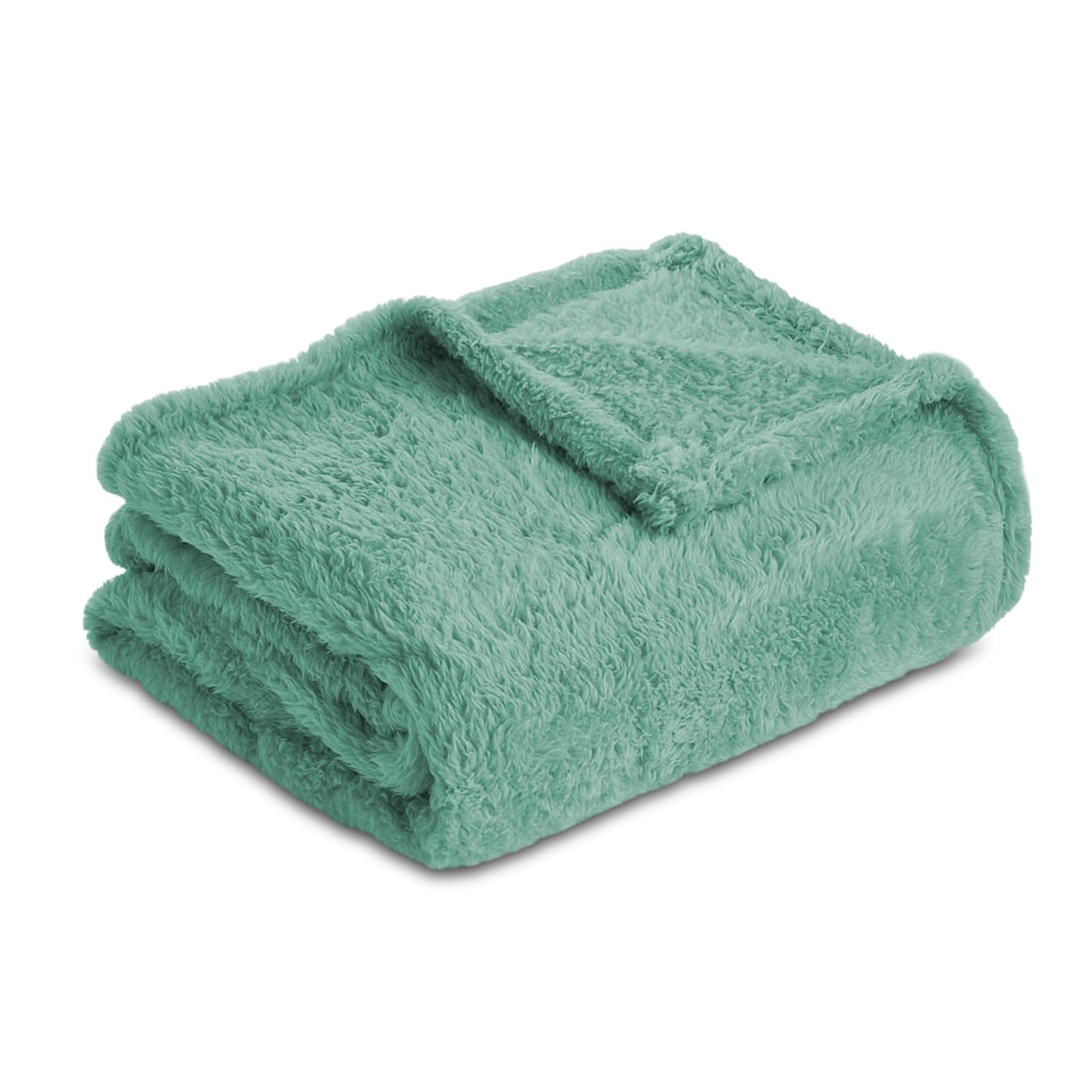 Homebliss Soft Fleece Blanket 150 x 200 cm, Double Fluffy Warm Flannel Throw Blanket - Oeko-TEX® Certified, Aqua Green