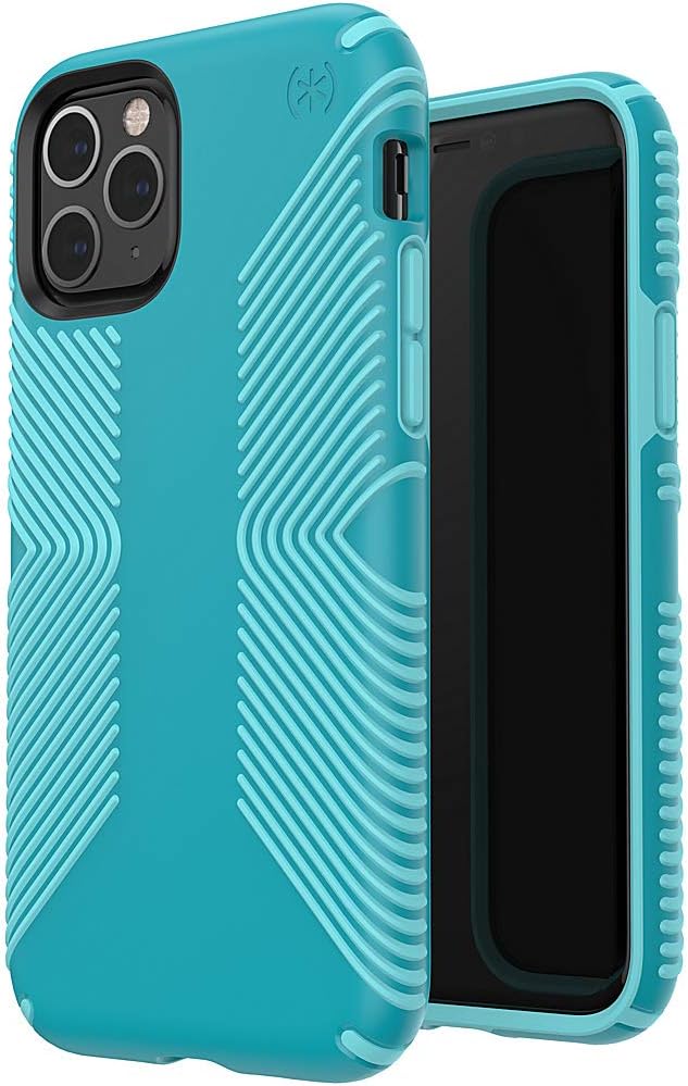 Speck Products Presidio Perfect-Clear with Grip iPhone 11 PRO Case, Heavy Duty Protection, Clear/Clear (136447-5085)