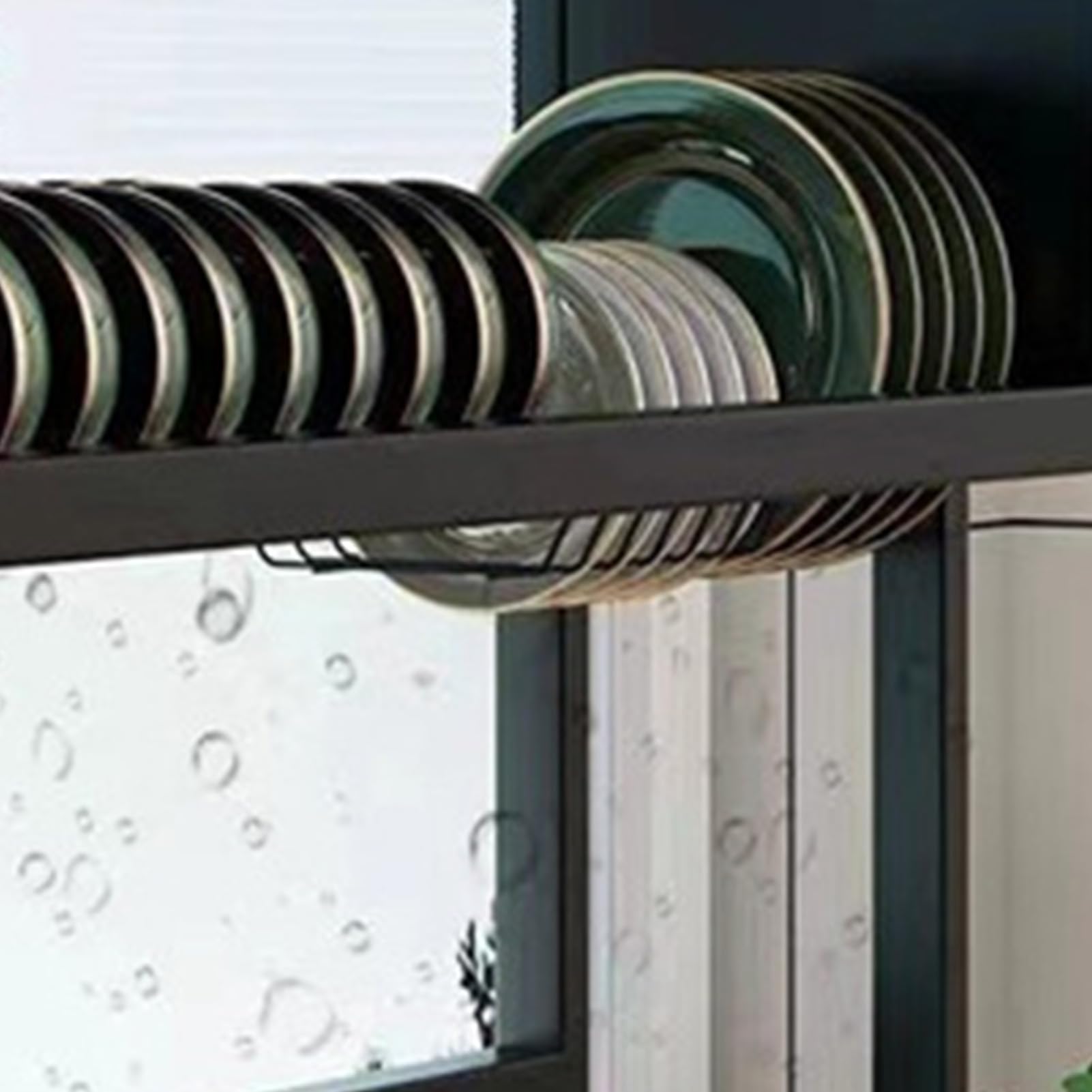 Stoviglie Scolapiatti, Scolapiatti con Vaschetta Raccogligocce, Multifunzione in Acciaio Al Carbonio con Gocciolatoio e Portautensili,