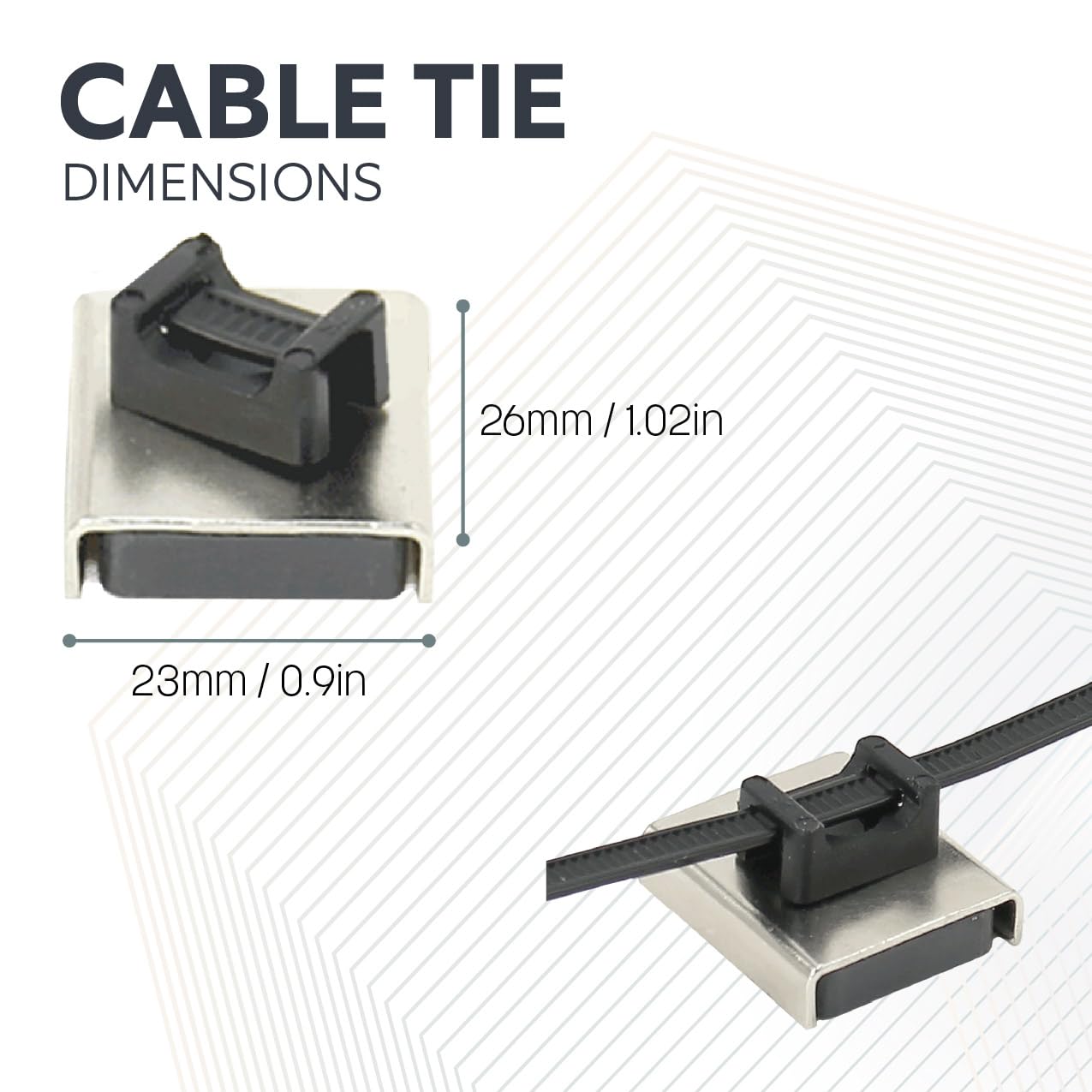 Monte de Corbata de Cables Magnéticos en Casa, Oficina O Aula - 26 x 23 x 6.3mm de Espesor - 6.1kg de Tracción - Paquete de 40
