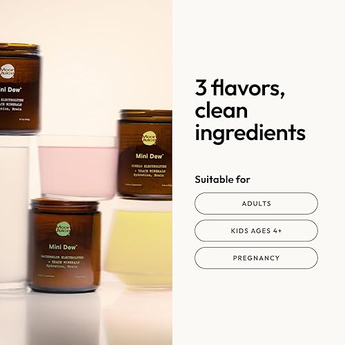 Vista 8 de Moon Juice Mini Dew Electrolytes Powder - Sugar Free Minerals & Electrolyte Hydration Powder for Instant Hydration & Brain Support - Magnesium