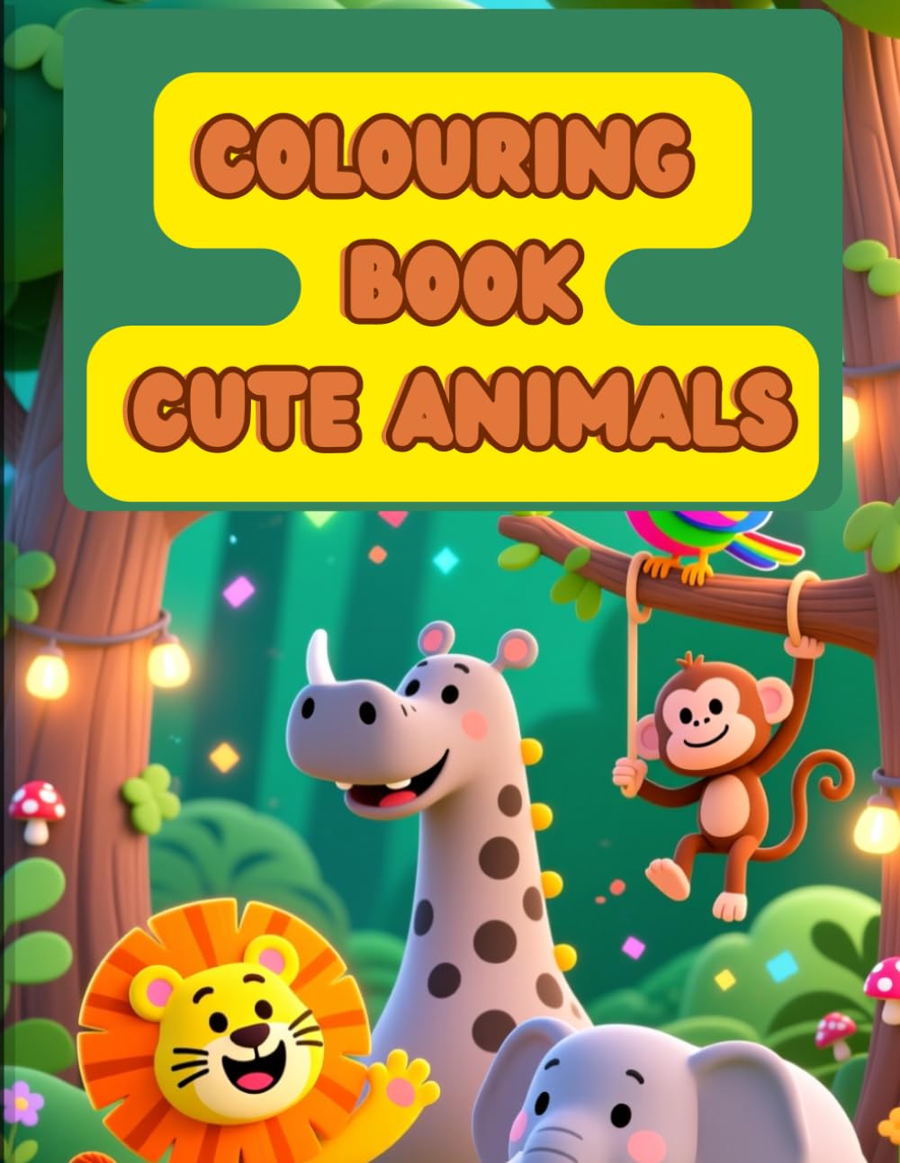 colouring book cute animals