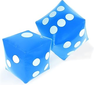 Blue Jumbo Dice Giant Inflatable Dice 2pcs, Inflatable Party Dice Inflatable Toys Giant Dice Large Inflatable Dice For Indoor And Outdoor Broad Game Party Games Pool Party