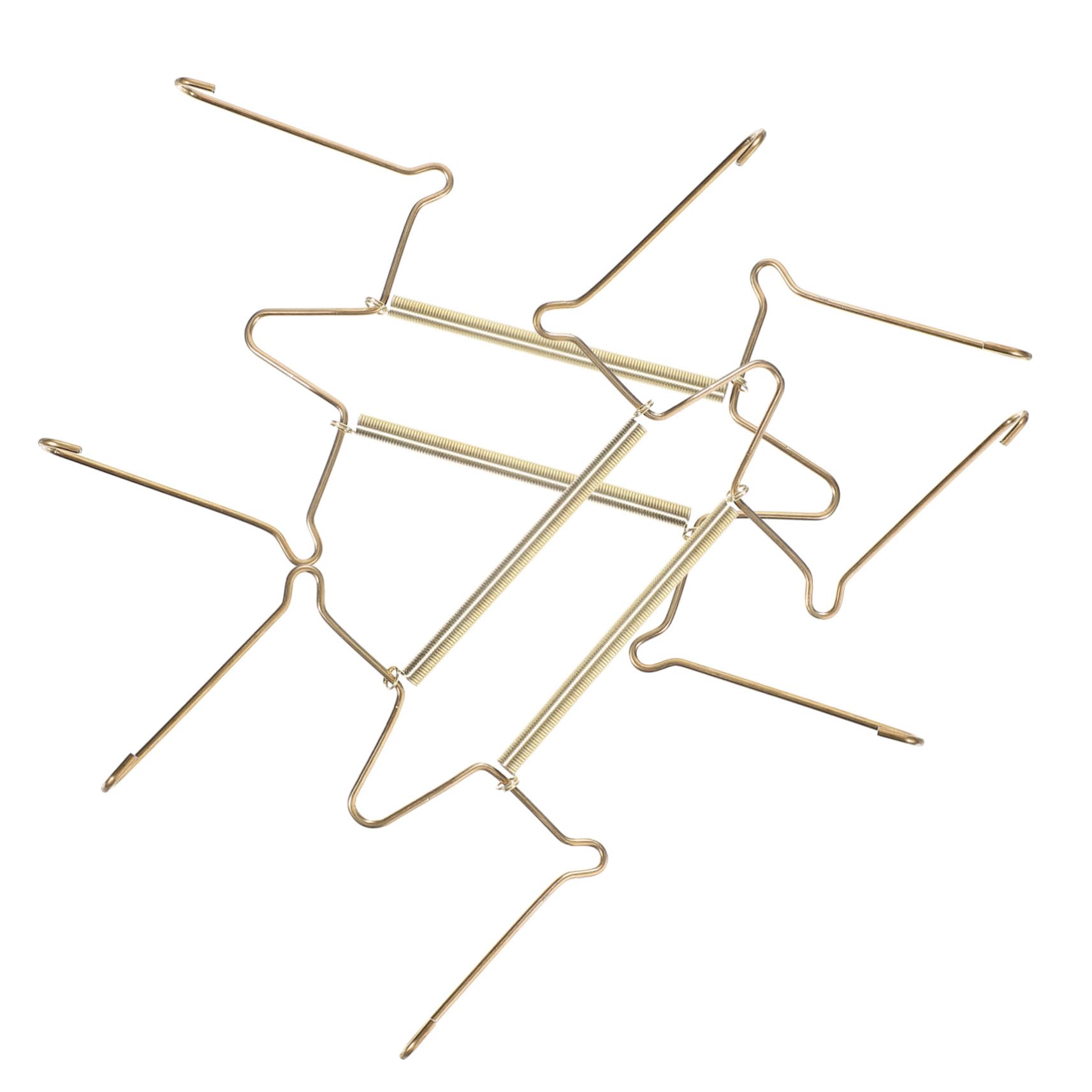VINTORKY Visible Hanging Wire Plate Hangers Wall Plate Display Hooks Spring Hangers Plate Display Stainless Steel