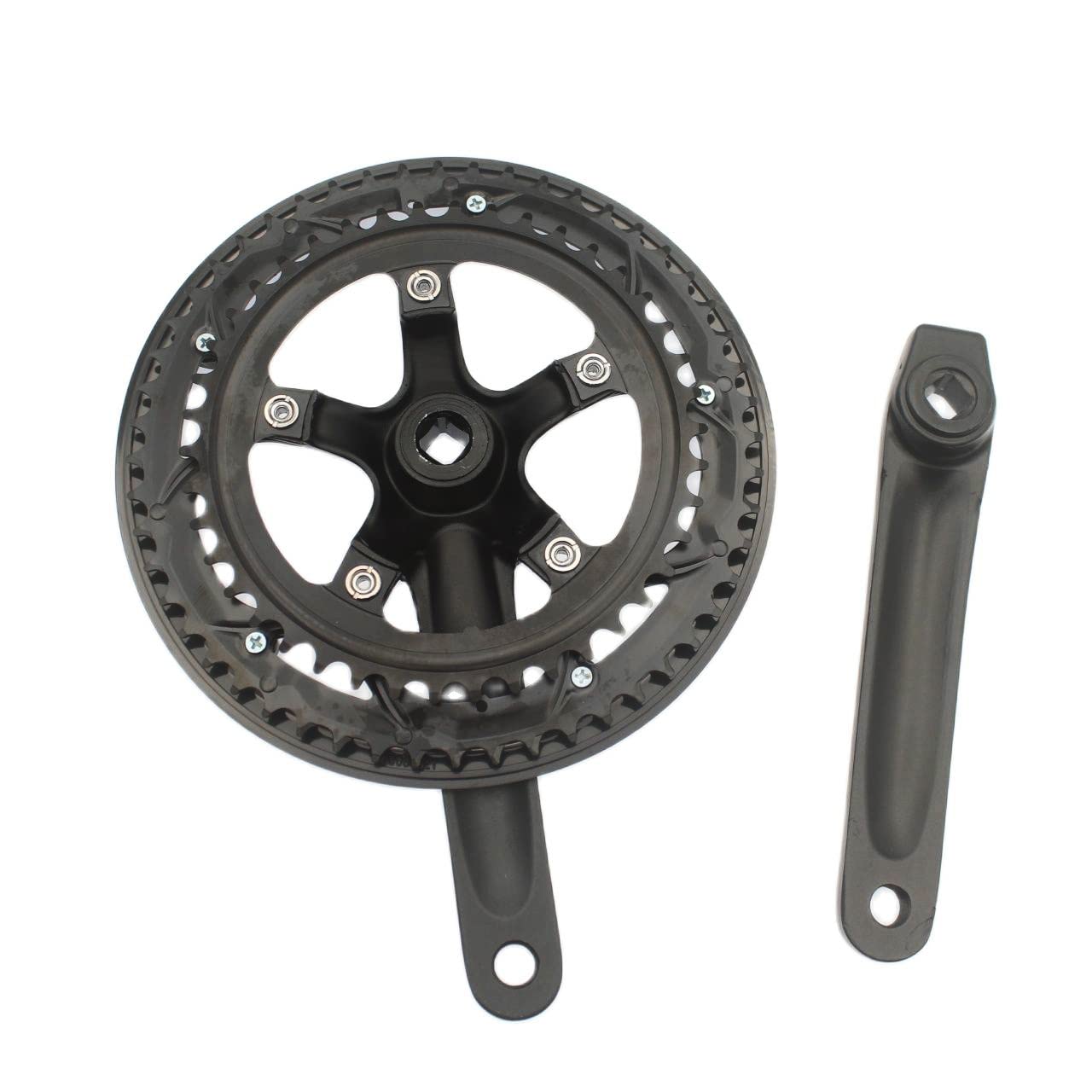 Guarnitura MTB 42-52T Strada/Pieghevole Grulency Grulency 6/7/8/9 velocità 170mm in Lega di Alluminio in Lega di Alluminio Gettono in Acciaio Diamond Foro Diamond Pignero Guarnitura
