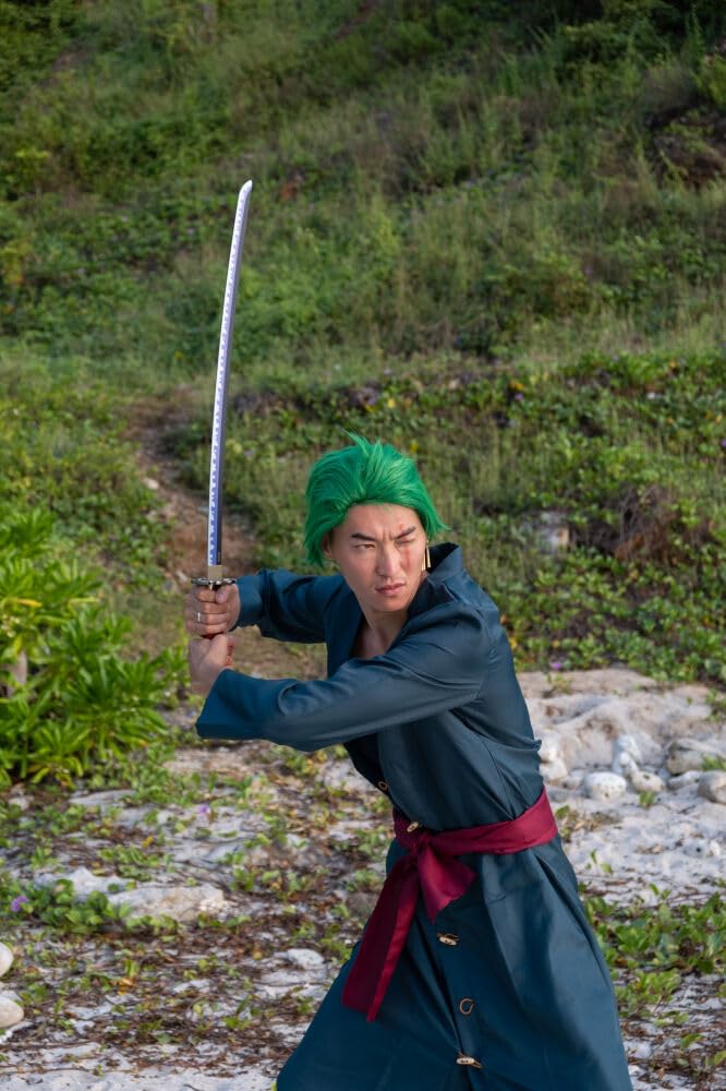 Spada Cosplay Katana di bambù Anime, Spada di Un Pezzo Ispirata a Katana Roronoa Zoro 105 cm 41 Pollici Una varietà di Stili tra Cui Scegliere