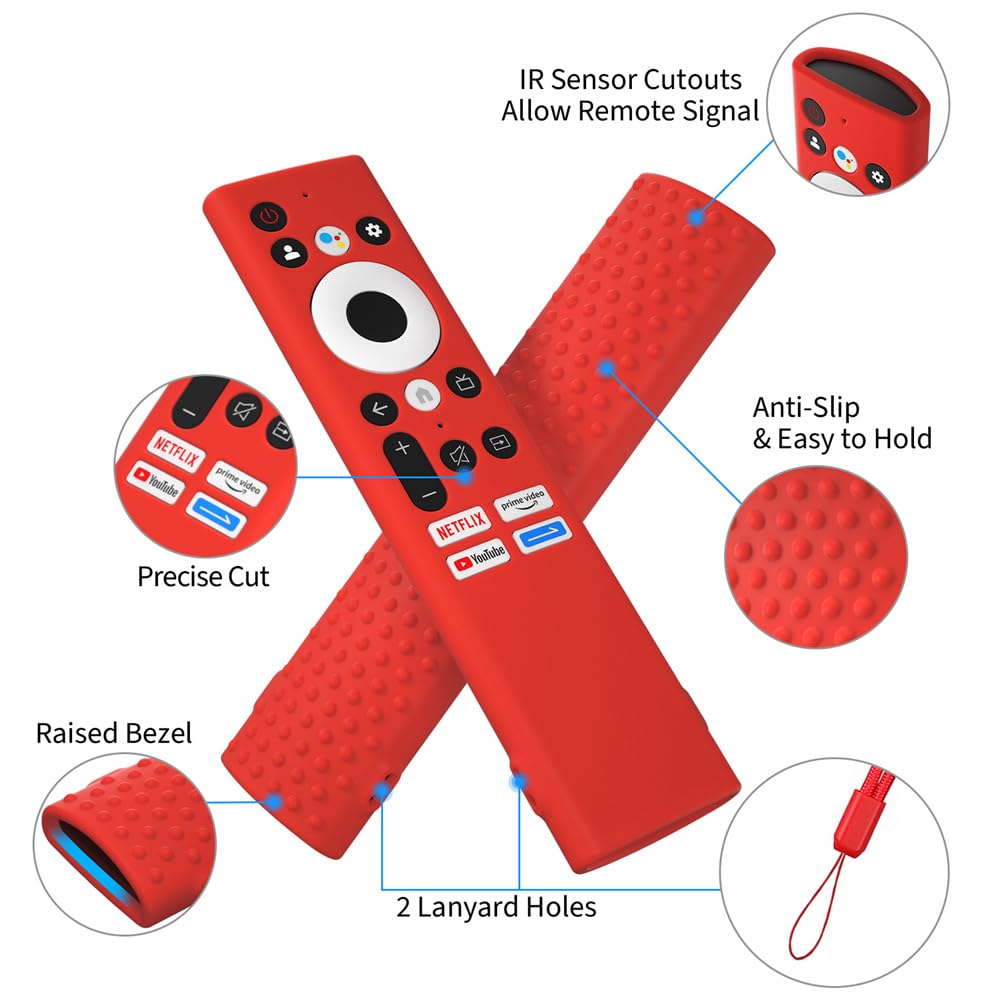 Silicone Remote Control Cover For Skyworth, Haier & Kodak TVs - Protective Case With Lanyard