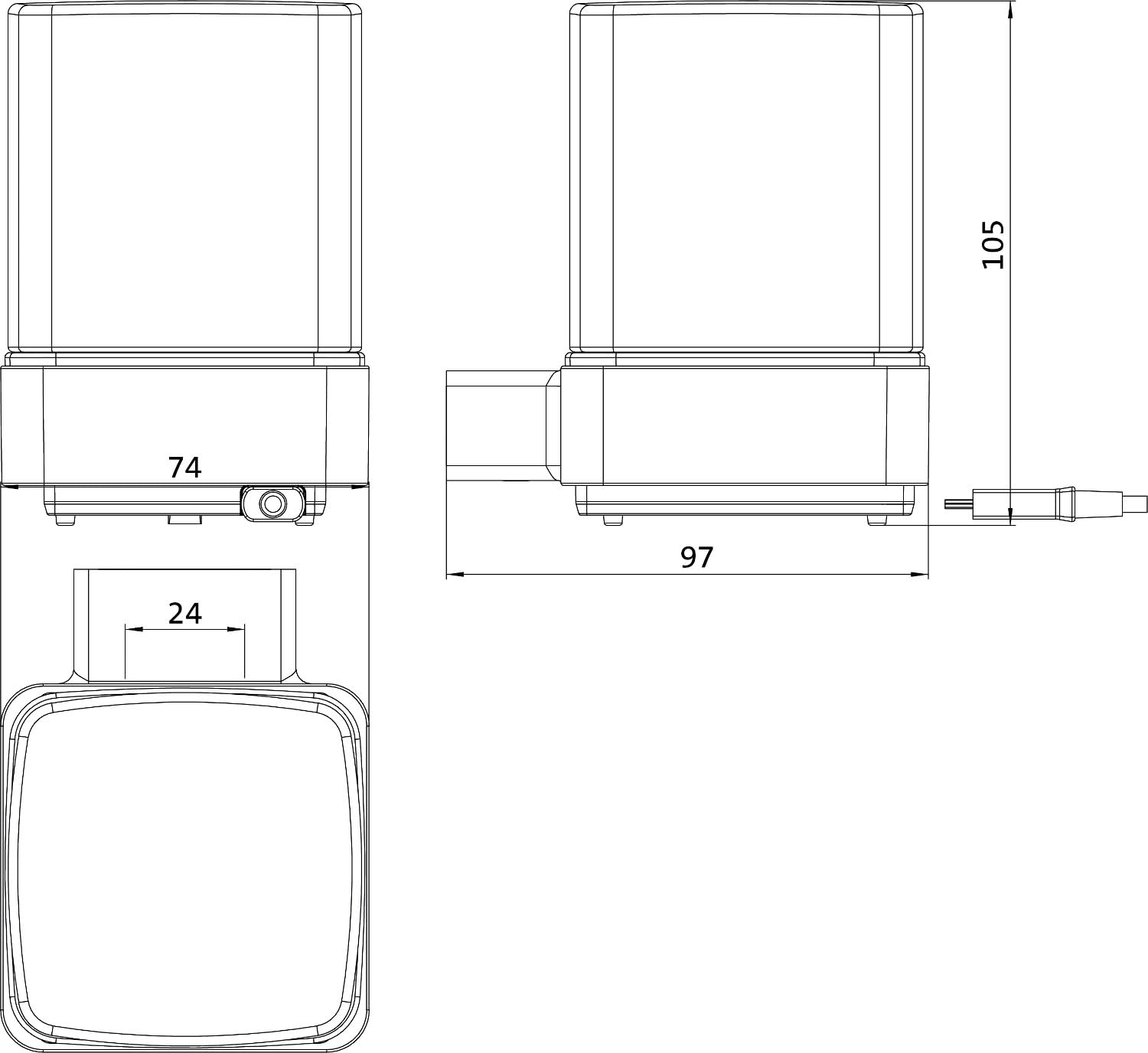 Dosificador de jabón con Sensor emco Loft, Cristal Satinado, 052100105, Color: Cromo