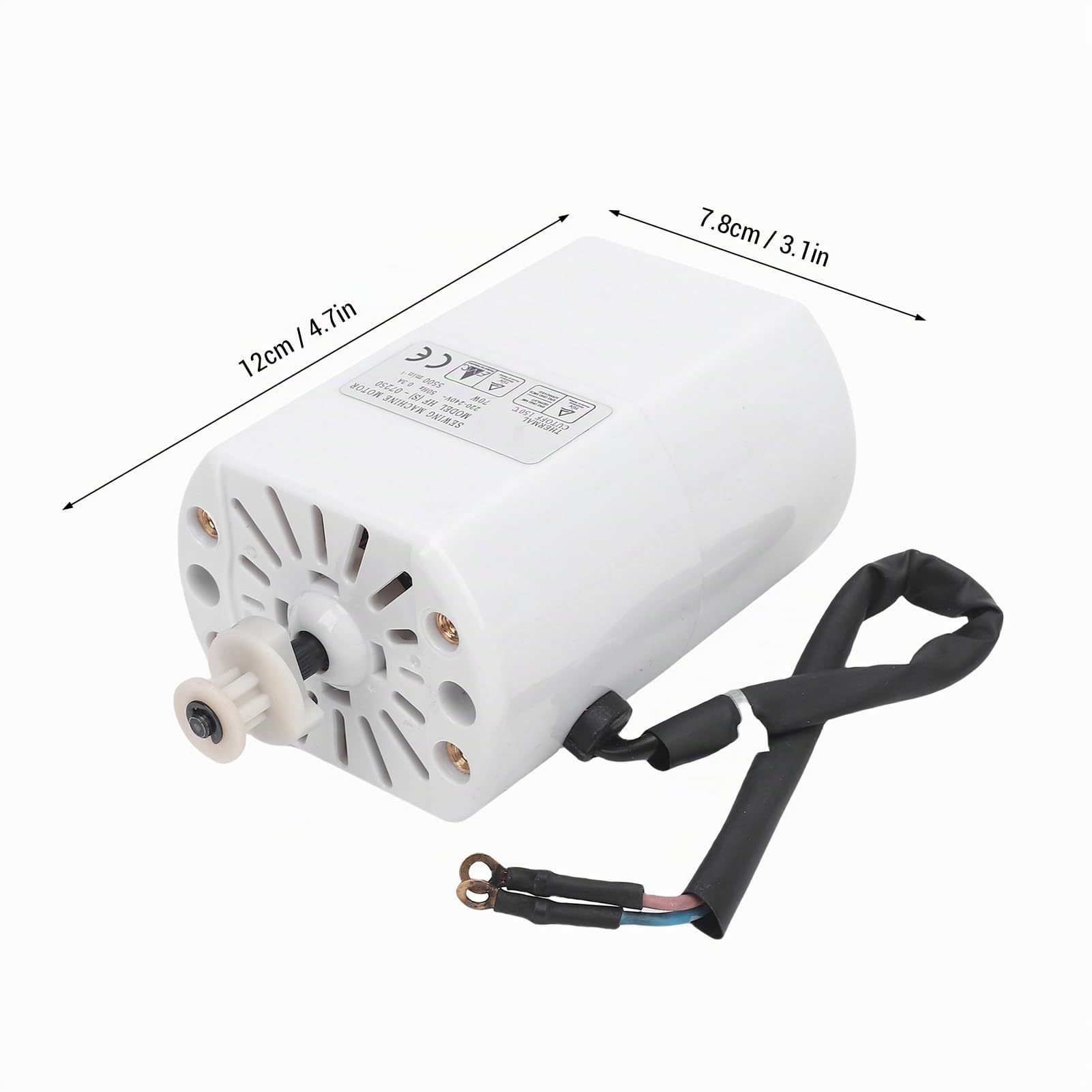 Motor Eléctrico para Máquina de Coser Doméstica, 70W, 5500 RPM, Potente Accionamiento, Uso Doméstico