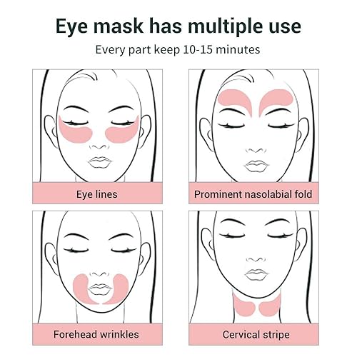 Miniatura 6 de Parches de ojos de gel hidráulico de rosa, almohadilla para el cuidado de la piel para mujer, elimina las líneas finas, repara la piel de los ojos