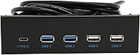Vista 6 de Diyeeni Caja de computadora de 5.25 pulgadas Bahía frontal, lector de tarjetas interno, tablero de medios, con 2xUSB3.0 2xUSB2.0 1xType C, velocidad