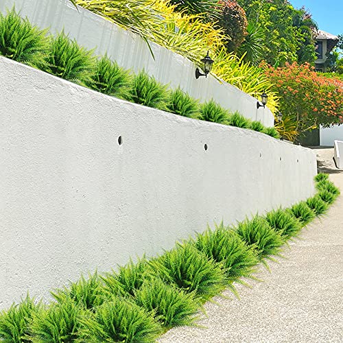 Artificial Boston Fern Plants Bushes 20Packs Faux Plants Shrubs Greenery Uv Resistant For House Office Garden Indoor Outdoor Décor #TOP1