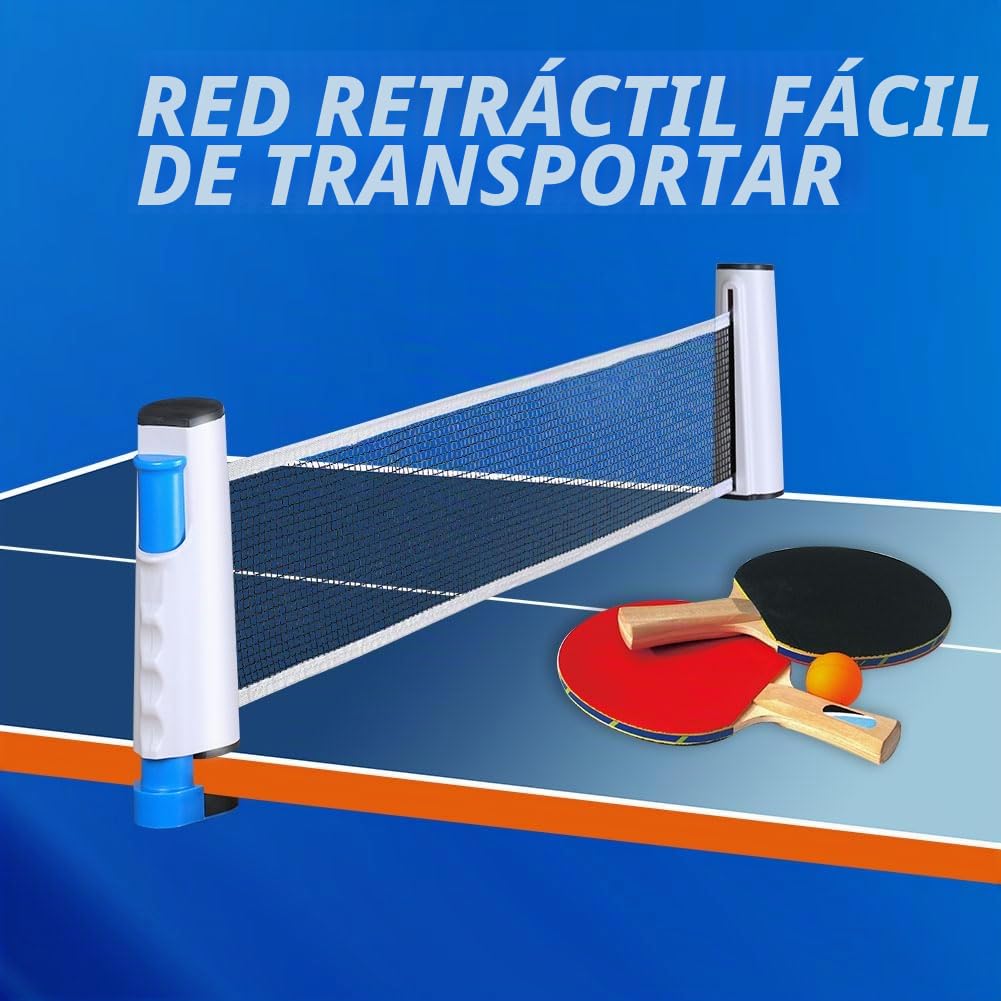Flintronic Red de Ping Pong Retráctil, Soporte Telescópico Portátil, Longitud Ajustable