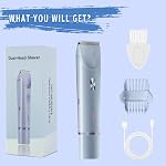 Bikini Trimmer for Women, 2 in 1 Electric Razor & Bikini Shaver for Womens IPX7 Waterproof Body Hair Trimmer and Facial Hair Remover,Blue
