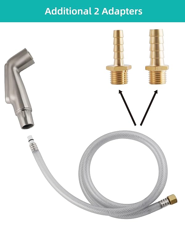 Universal Kitchen Faucet Sprayer Attachment/Hose/Holder, Brushed Nickel by Hygie Rinse - Used condition - Image 5