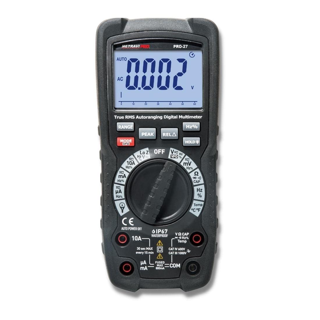 Metravi PRO 27 Multimeter - Industrial Grade, Digital TRMS, with 700V VFD, LoZ, Analogue Bar Graph, IP67 Dust and Water Proof, CATIII 1000V CATIV 600V (B09Q21TCZN) Amazon Price History, Amazon Price Tracker