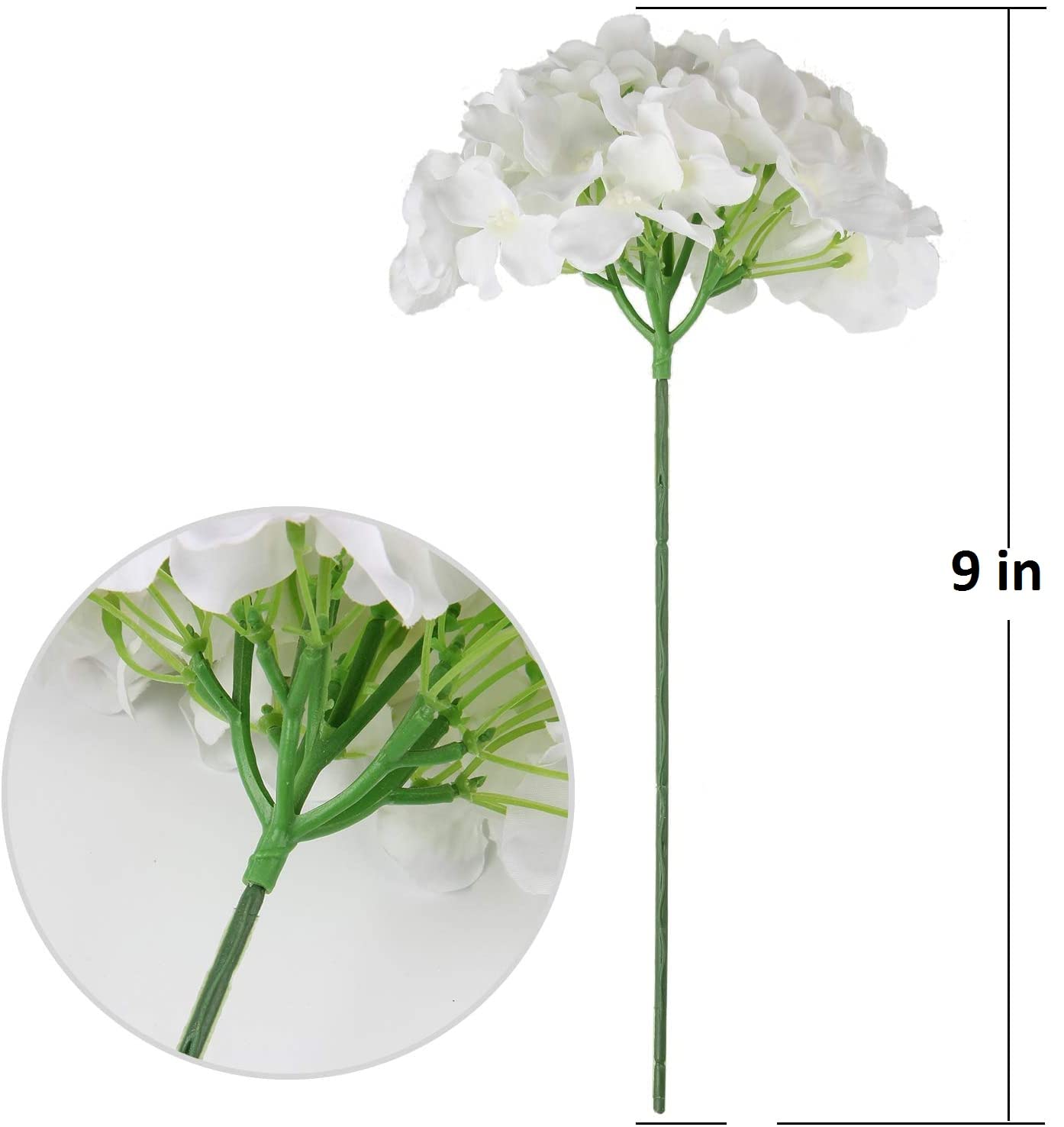 Large White Hydrangea Flowers - Artificial Wedding Decor -4
